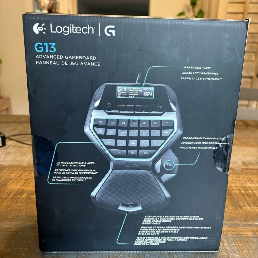 Logitech G13 Advanced Programmable Gameboard Keypad w/ LCD Display USB